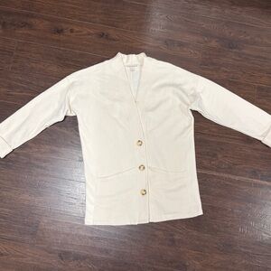 KNOX ROSE LONG LIGHT WEIGHT JACKET CARDIGAN OFF WHITE